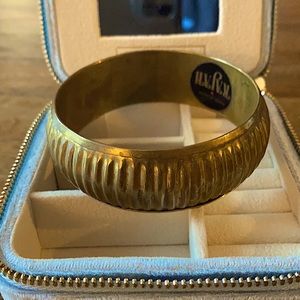 Vintage bronze bangle bracelet